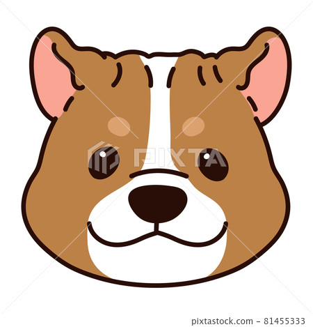 帶主線的簡單可愛的美國比特鬥牛犬臉圖 帶主線的簡單可愛的美國比特鬥牛犬臉圖 81455333