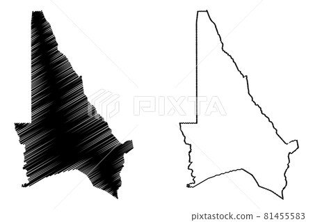 Kouffo Department (Departments of Benin, Republic of Benin, Dahomey) map vector illustration, scribble sketch Kouffo map 81455583