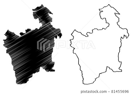 Potosi Department (Plurinational State of Bolivia, Departments of Bolivia) map vector illustration, scribble sketch Potosi map.... 81455696