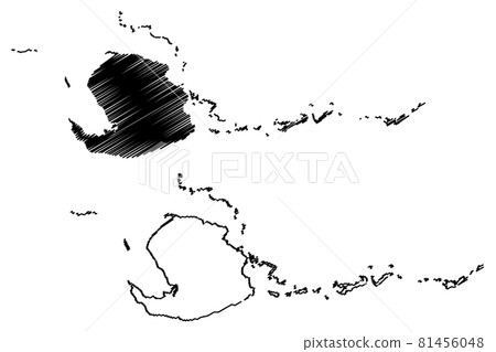 Isla de la Juventud (Republic of Cuba, Special Municipality of Cuba) map vector illustration, scribble sketch Isle of Pines map 81456048