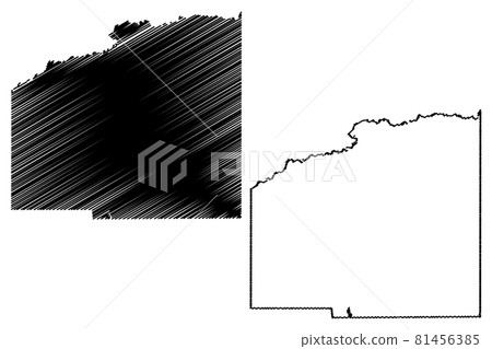 Hopkins County, Texas (Counties in Texas, United States of America,USA, U.S., US) map vector illustration, scribble sketch Hopkins map 81456385