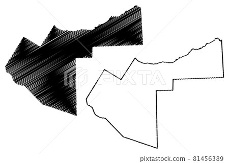 Woqooyi Galbeed region (Federal Republic of Somalia, Horn of Africa) map vector illustration, scribble sketch Maroodi Jeex map.. 81456389