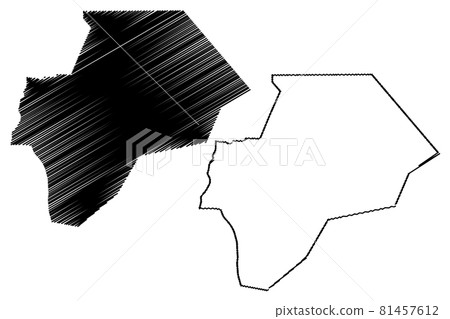 Maan Governorate (Hashemite Kingdom of Jordan) map vector illustration, scribble sketch Ma'an map.... 81457612