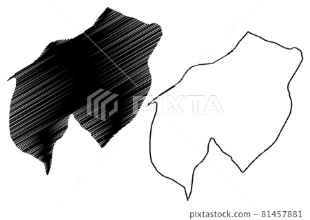 Distrito Capital Department (Departments of Paraguay, Republic of Paraguay) map vector illustration, scribble sketch Asuncion City and District map.. Distrito Capital Department (Departments of Paraguay, Republic of Paraguay) map vector illustration, scribble sketch Asuncion City and District map.. 81457881