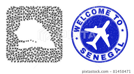 Welcome Scratched Seal and Senegal Map Jorney Hole Mosaic Welcome Scratched Seal and Senegal Map Jorney Hole Mosaic 81458471