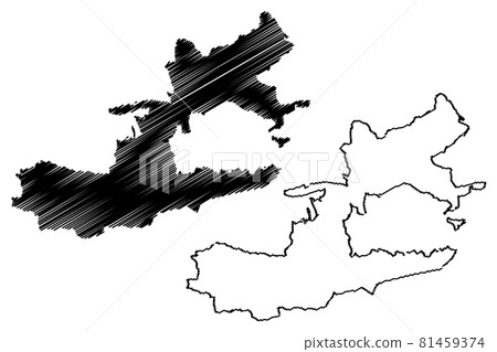 Sughd Region (Republic of Tajikistan, Regions of Tajikistan) map vector illustration, scribble sketch Sughd map.... 81459374