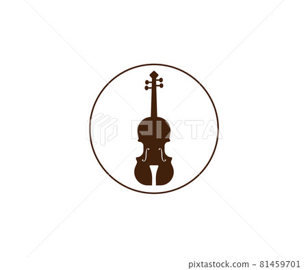 String, violin icon, on white background. Vector illustration. String, violin icon, on white background. Vector illustration. 81459701