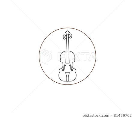 Music, string, violin icon. Vector illustration, flat design. 81459702