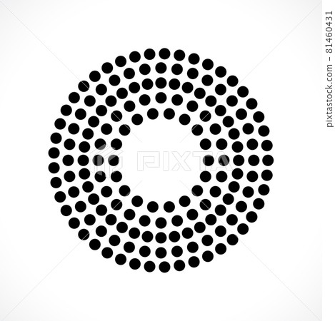 Abstract cirkle black icon Stock Vector