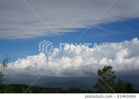 Cumulonimbus clouds in the late summer sky 81460884