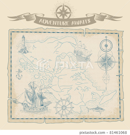 An old sea map 81461068