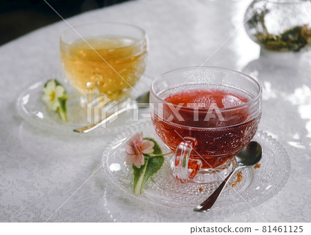 在被美麗色彩所吸引的高原喝涼茶 81461125