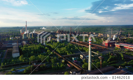 Factory processing hot metal steel drone aerial video shot smoke chimneys black, smog city Ostrava, dust air dron refinery calamity situation quick streaming emissions health smoking pollution ecology Factory processing hot metal steel drone aerial video shot smoke chimneys black, smog city Ostrava, dust air dron refinery calamity situation quick streaming emissions health smoking pollution ecology 81462018