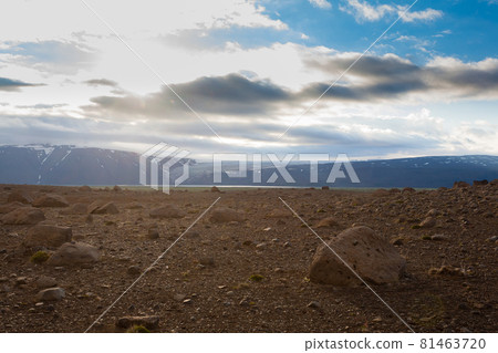 Dirt road from Hvitarvatn area, Iceland landscape Dirt road from Hvitarvatn area, Iceland landscape 81463720