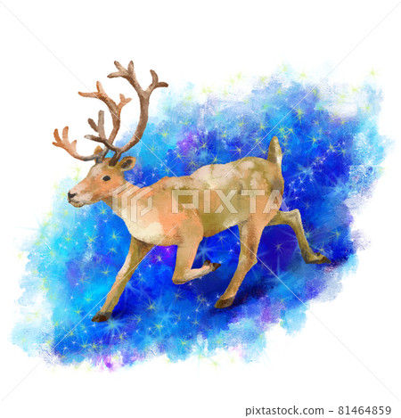 Hand drawn Christmas reindeer - Stock Illustration [81464859] - PIXTA