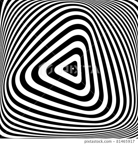 Abstract triangle lines op art pattern with 3D Illusion Abstract triangle lines op art pattern with 3D Illusion 81465917