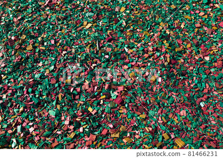 Colored sawdust background 81466231