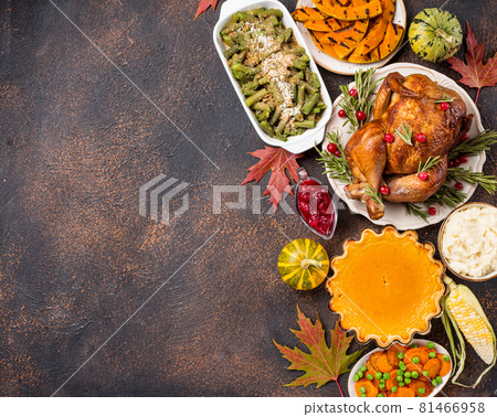 Thanksgiving Day traditional festive dinner 81466958