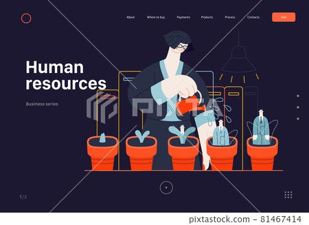 Business topics - human resources, web template. Modern flat vector Business topics - human resources, web template. Modern flat vector 81467414
