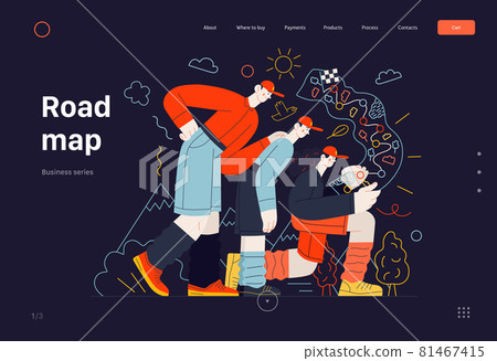 Business topics - road map, web template. Modern flat vector Business topics - road map, web template. Modern flat vector 81467415