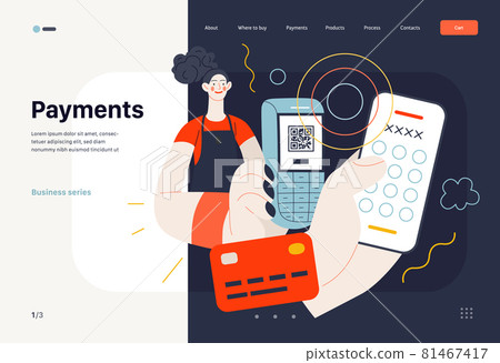 Business topics - payments, web template. Modern flat vector Business topics - payments, web template. Modern flat vector 81467417