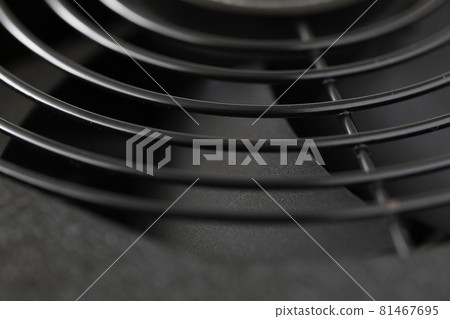 Close-up detail of cooling mechanism or fan 81467695
