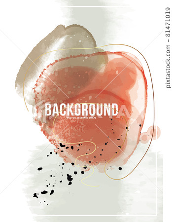 Red ink Fluid design. Modern blob gradient waves with geometric lines, dots, circle bubble Red ink Fluid design. Modern blob gradient waves with geometric lines, dots, circle bubble 81471019