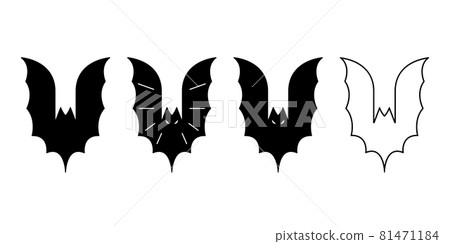 bat vector icon logo Halloween symbol dracula Vampire ghost character cartoon doodle sign illustration design 81471184