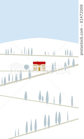 Winter landscape val d'orcia Tuscany toscana 81472009