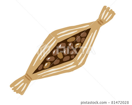 納豆發酵食品復古矢量圖 81472028