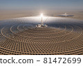 Photovoltaic power generation, solar Thermal Power Station in Dunhuang, China. 81472699