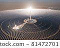 Photovoltaic power generation, solar Thermal Power Station in Dunhuang, China. 81472701