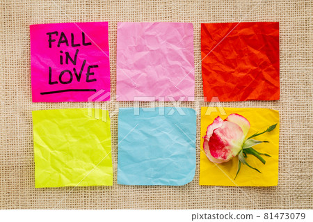 fall in love reminder on sticky notes fall in love reminder on sticky notes 81473079