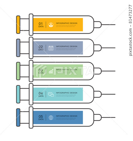 Vaccination needle abstract syringe infographic. Medical and healthcare infographic template. Vaccination needle abstract syringe infographic. Medical and healthcare infographic template. 81473277