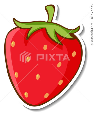 Sticker design with strawberry isolated 81473639