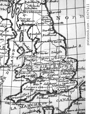 Antique old map England Antique old map England 81474111