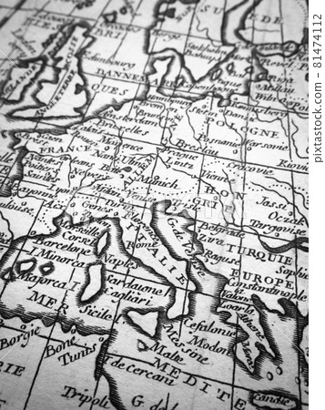 Antique old map Europe 81474112