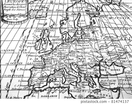 Antique old map Europe Antique old map Europe 81474137