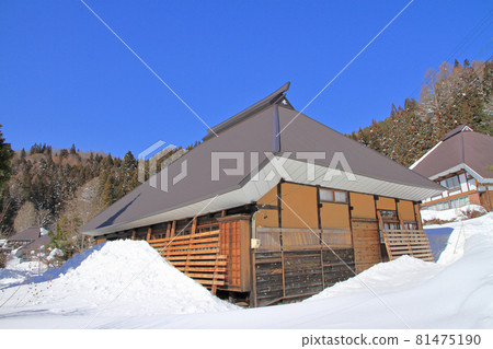 Hakuba Village Aoni Village in Winter Important Preservation District for Traditional Buildings 81475190