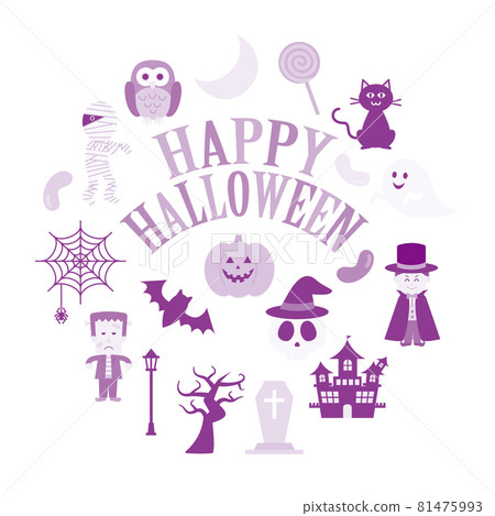 Halloween illustration set Halloween illustration set 81475993