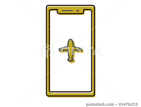 智能手機飛行模式圖像圖前面 智能手機飛行模式圖像圖前面 81476233