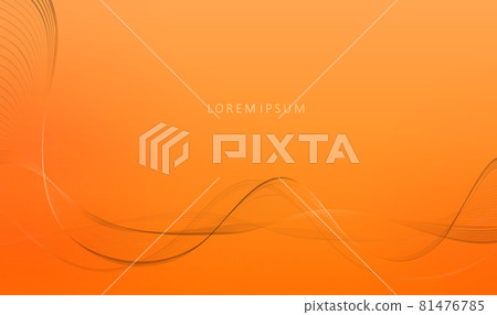 Orange composition, abstract minimal wave patterns with fine texture 81476785