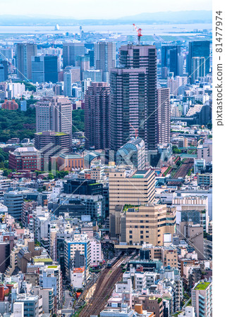 View of Tokyo cityscape of Japan Ebisu Garden Place Tower, Ebisu station, trains (Sotetsu ... 3 trains) 81477974