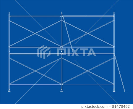 Prefabricated scaffolding. Orthography vector 81478462