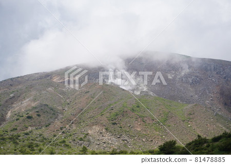 Volcanic crater, Bandai-Azuma Skyline, Fukushima City, Fukushima Prefecture 81478885