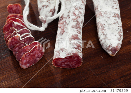 Fuet, traditional spanish sausage 81479269