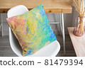 Painted cushion 81479394