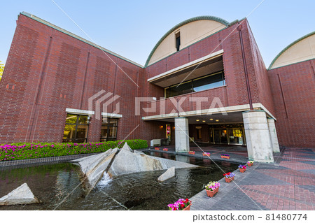 Kofu City, Yamanashi Prefecture, Yamanashi Prefectural Literature Museum in fine weather Kofu City, Yamanashi Prefecture, Yamanashi Prefectural Literature Museum in fine weather 81480774