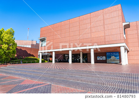 Kofu City, Yamanashi Prefecture, Yamanashi Prefectural Museum of Art in fine weather Kofu City, Yamanashi Prefecture, Yamanashi Prefectural Museum of Art in fine weather 81480793