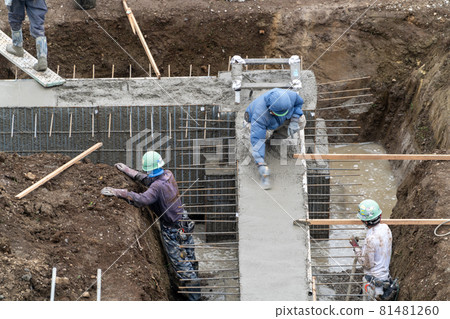 Concrete placing tamping trowel top leveling Concrete placing tamping trowel top leveling 81481260